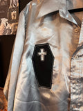 80s goth raw hem crop lg/xl