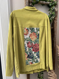 Chartreuse textured button up size 16 L/XL