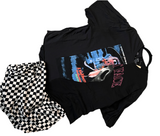 Reworked Horror lover split tee crop 3X