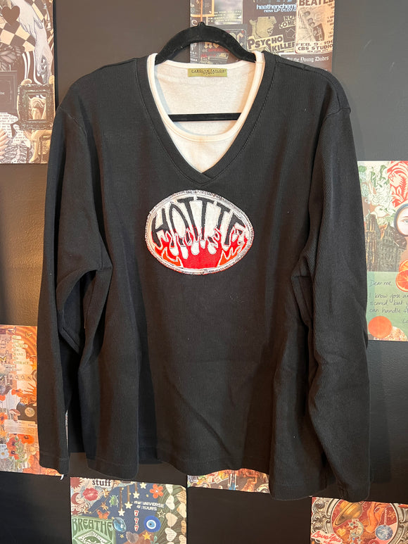 Y2k Hottie sticker inspo long sleeve lg/xl