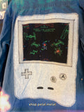 Space wars gameboy button up XL