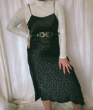 Silky slip print dress